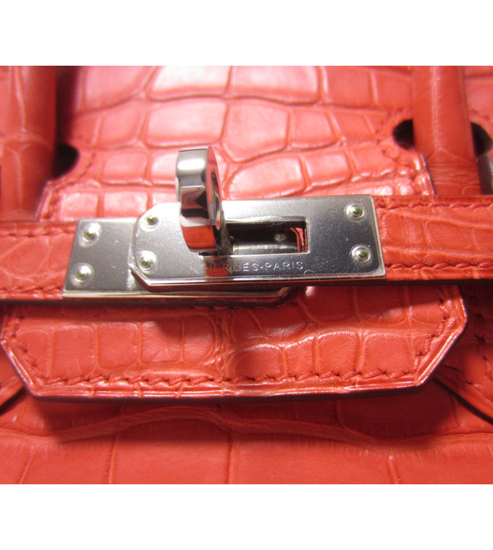 HERMES BIRKIN 25 ALLIGATOR ORANGE