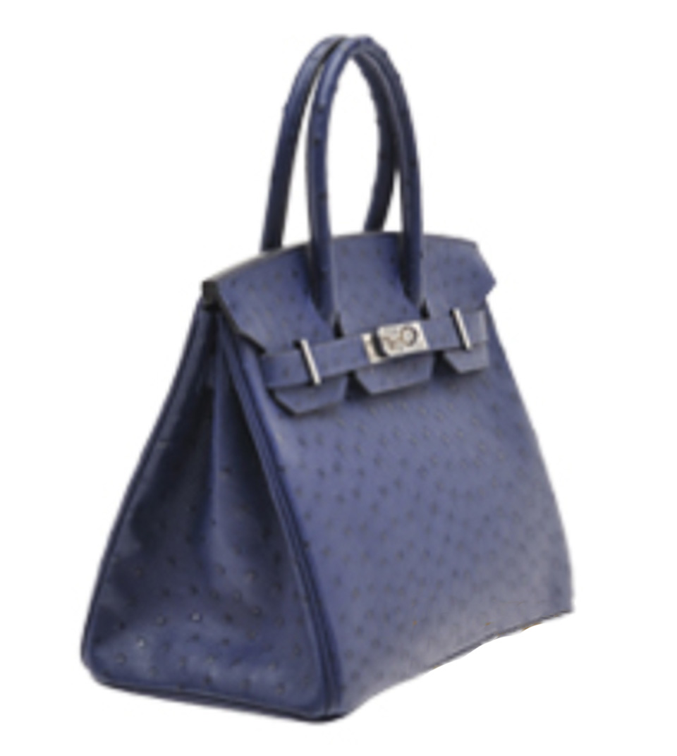 Hermes Birkin Bag in Blue Iris Ostrich Skin