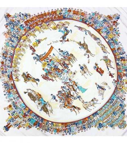 PHILIPPE DUMAS CIRQUE MOLIER HERMES SCARF 90