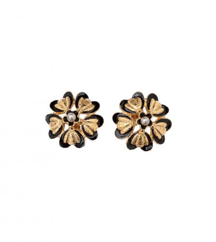 CHANEL FLOWER CLIP-ON EARRINGS