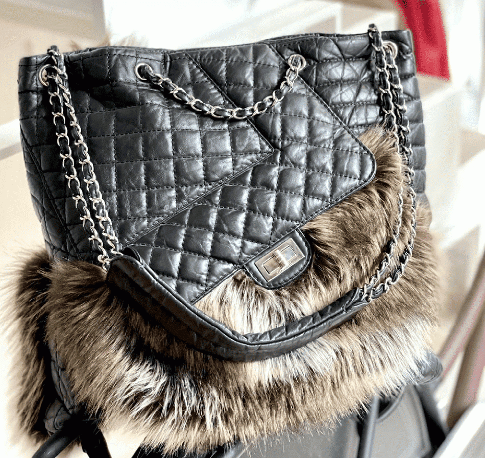 Cozy & Chic: Vintage Chanel Fur Bag for the Season