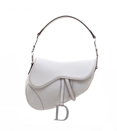 DIOR WHITE SADDLE BAG