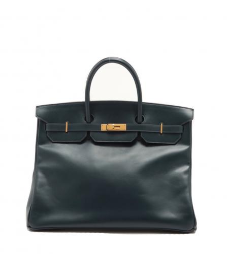 HERMES BIRKIN 40 BOX CALF BLUE INDIGO