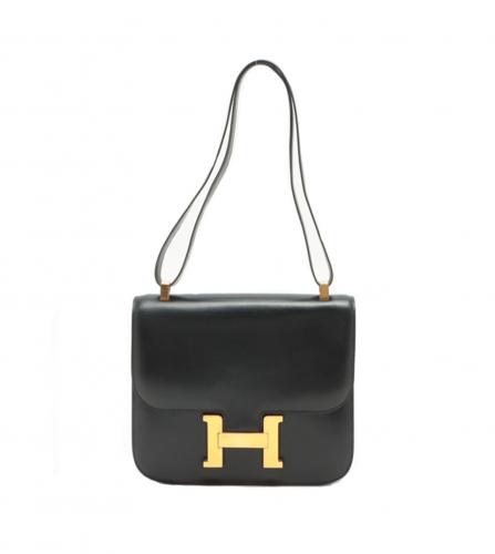 HERMES CONSTANCE 23 BOX CALF BLACK