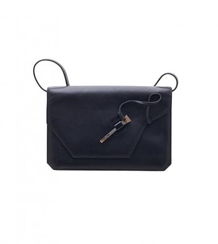 HERMES BLACK LEATHER MARGELA BAG