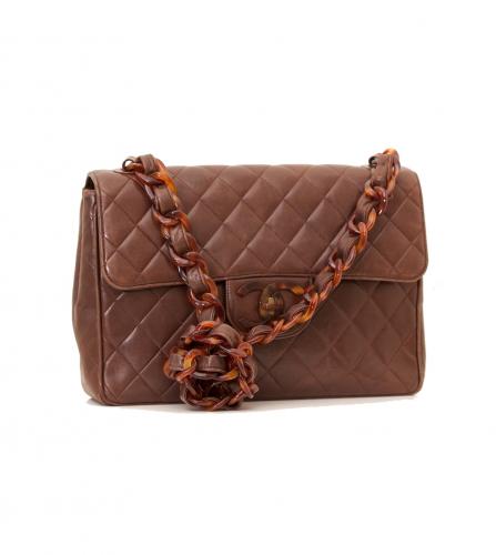 CHANEL MAXI FLAP BROWN BAG