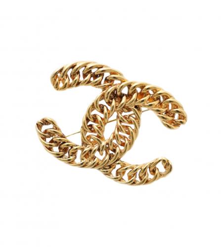 CHANEL CC LOGO HUGE BROOCH