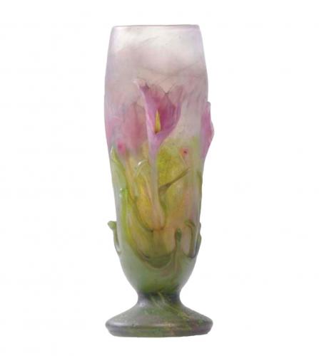 DAUM INTERNALLY-DECORATED APPLIED GLASS VASE