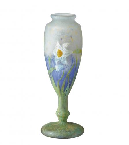 Daum A WHEEL-CARVED CAMEO GLASS VASE