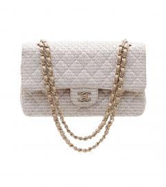 CHANEL TIMELESS EN TWEED GOLD BEIGE