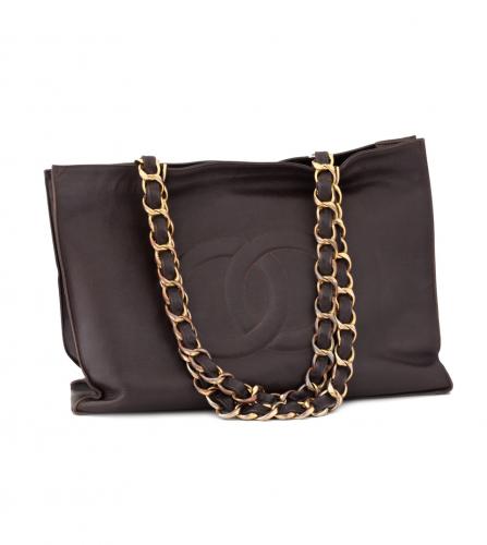 CHANEL BROWN TOTE BAG