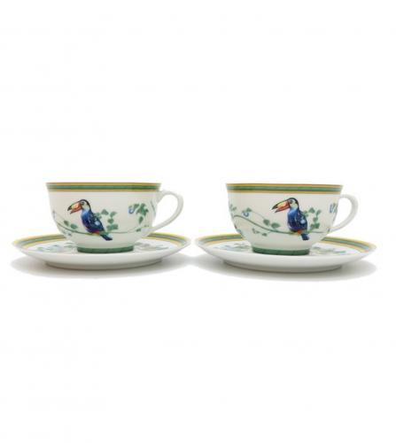 HERMES TOUCAN CUP AND SAUCER