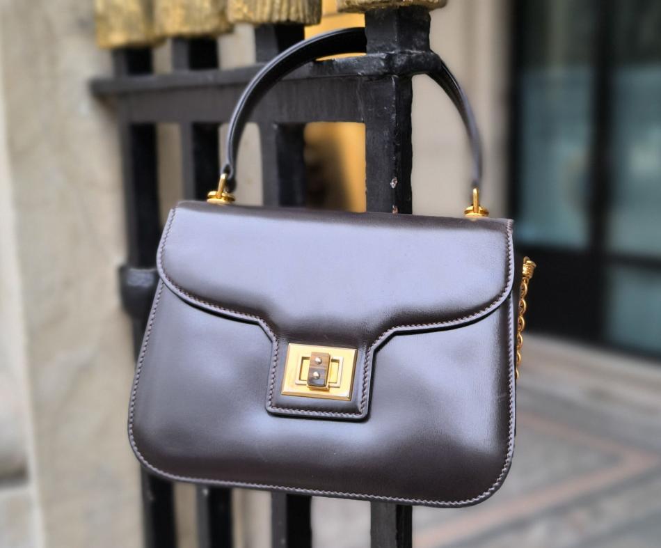 A Closer Look: Vintage Gucci Leather Top-Handle Ba