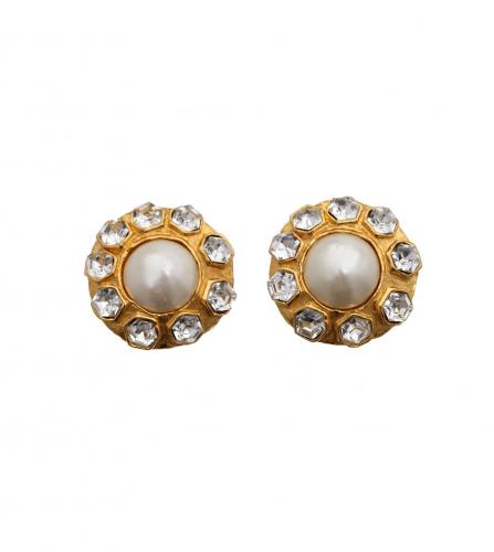 CHANEL PEARL CLIP-ON EARRINGS