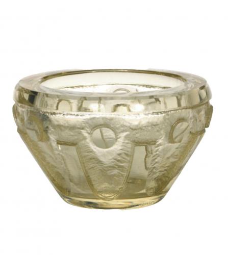 FRENCH ACID-ETCHED GLASS BOWL