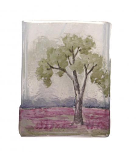 FRENCH ENAMELED LANDSCAPE MINIATURE VASE