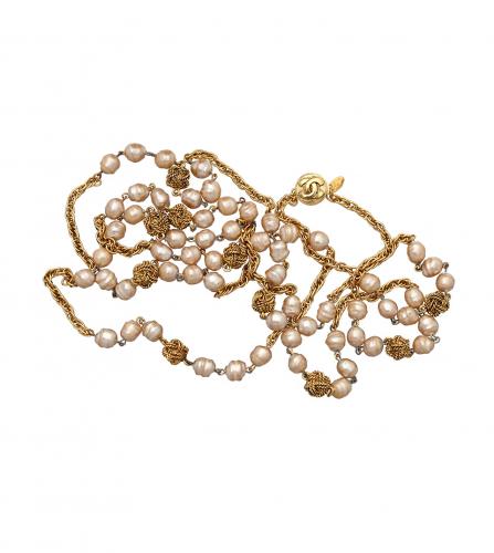 CHANEL PEARL LONG NECKLACE