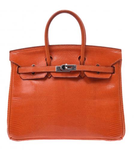 HERMES BIRKIN 25 LIZARD ORANGE