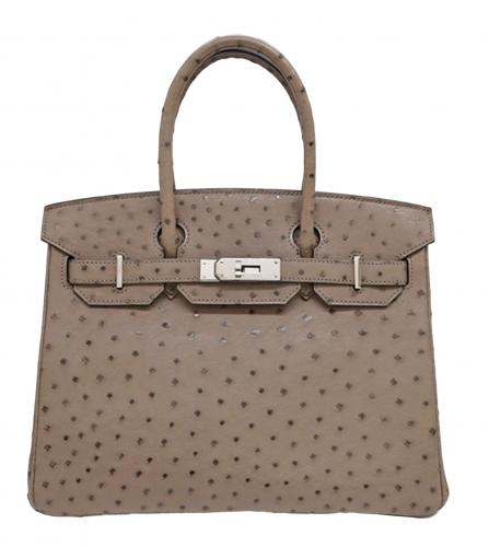 HERMES BIRKIN 30 OSTRICH GRAY