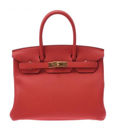 HERMES BIRKIN 30 TAURILLON CLEMENCE ROUGE