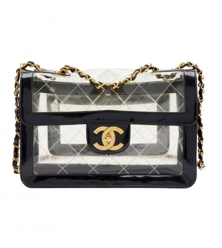 CHANEL VINYL MAXI FLAP BAG