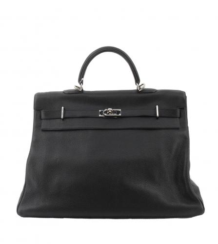 HERMES KELLY 50 TAURILLON CLEMENCE BLACK