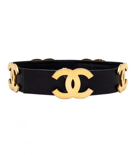 CHANEL GOLD METAL CC BELT