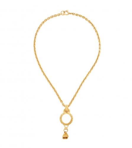 CHANEL GOLD METAL BELL NECKLACE