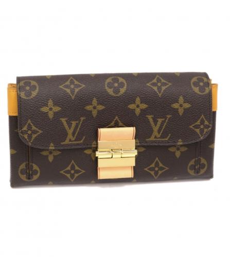 Louis Vuitton 100% Canvas Brown Monogram Elysee Long Wallet One Size - 72%  off