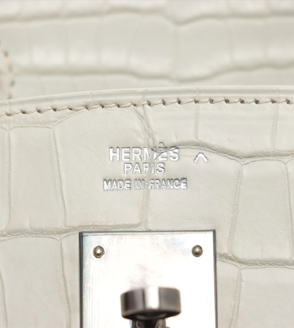 Hermes Birkin bag 30 Himalaya Matt niloticus crocodile skin Silver