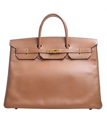 HERMES BIRKIN 40 COURCHEVEL BROWN