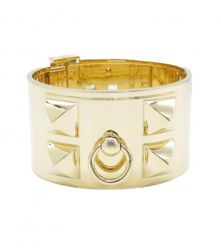 HERMES COLLIER DE CHIEN GOLD BANGLE