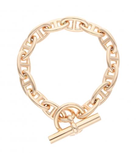 HERMES CHAINE D'ANCRE GOLD BRACELET GM