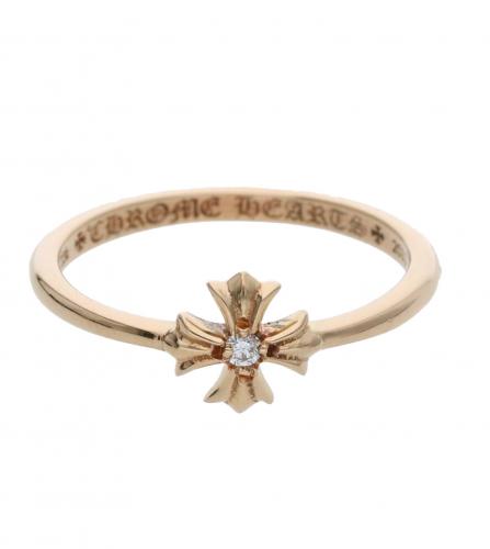 CHROME HEARTS BUBBLGM CH PLS GOLD RING