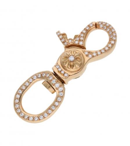 CHROME HEARTS GOLD DIAMOND KEY RING