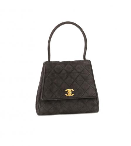 CHANEL GRAY EVENING BAG