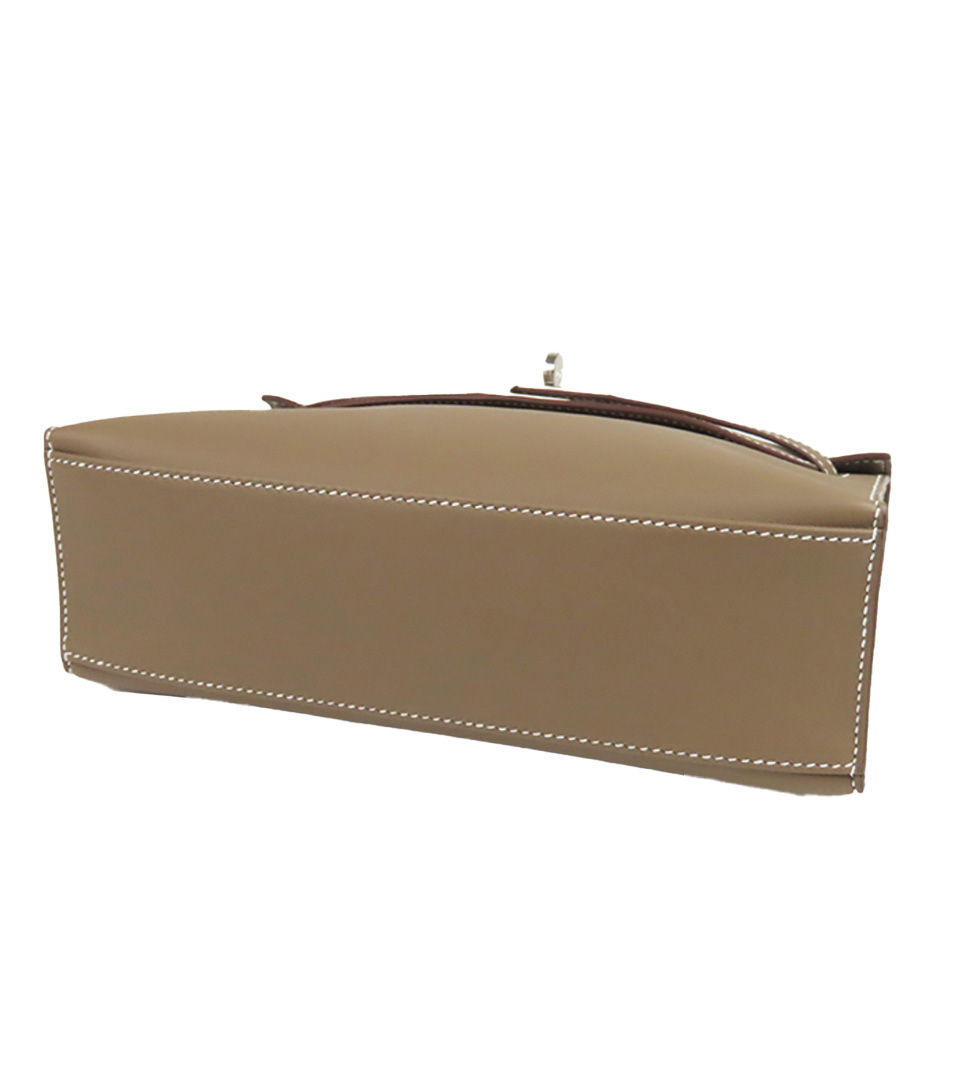 HERMES Swift Kelly Pochette Clutch Etoupe 230726